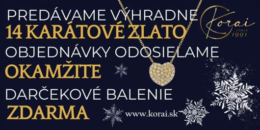 Kr�sne zlat� �perky zo 14 kar�tov�ho zlata Korai