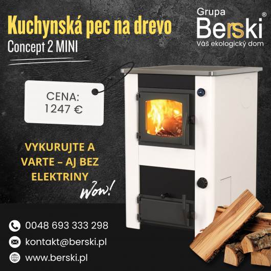Kuchynsk� spor�k na drevo Concept 2 Mini - 21 kW